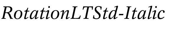 RotationLTStd-Italic