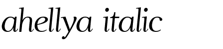 ahellya italic