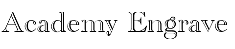 双线字体Academy Engrave
